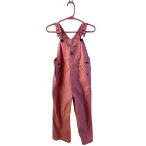 Carhartt girls 3t pink denim 100 cotton overalls rn#13706
